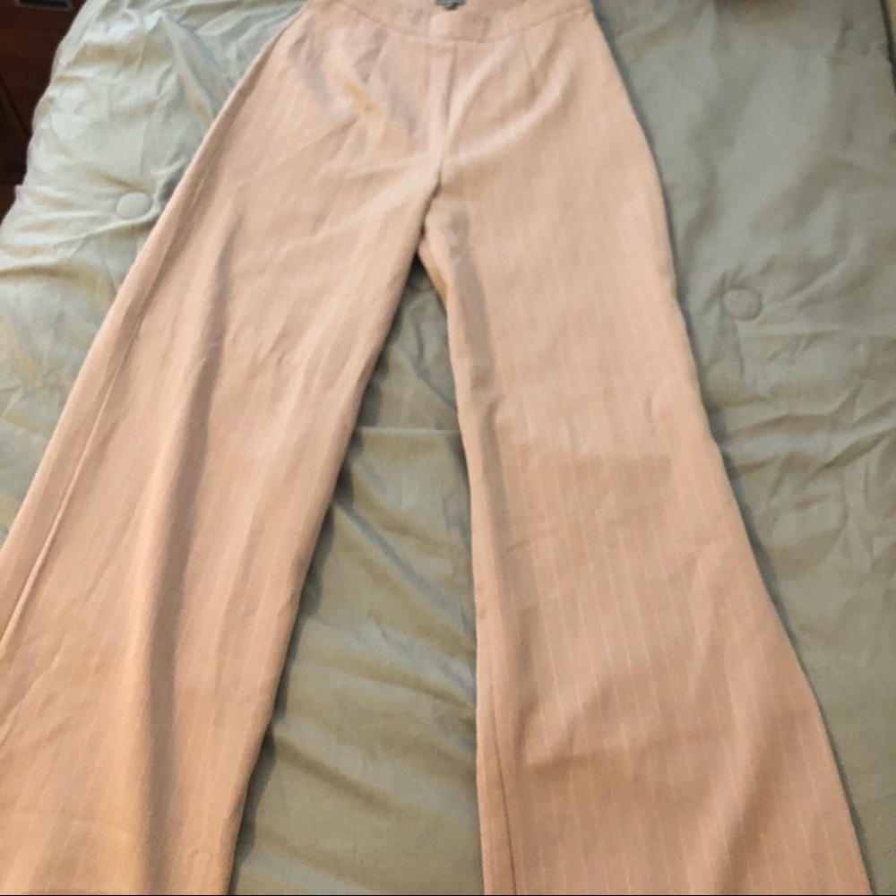 Pink & White Flare Pants ✨